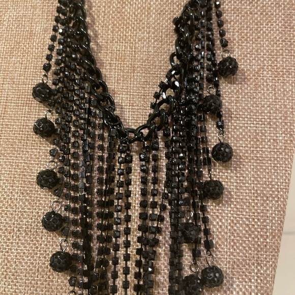 black Tear Drop Necklace Set. NEW - Picture 2 of 7